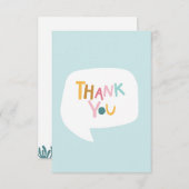 Cute Typography Coral Flat Bedankt (Voorkant / Achterkant)