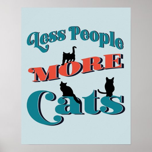 Cute Typography Kantoor Home Cats Poster (Voorkant)