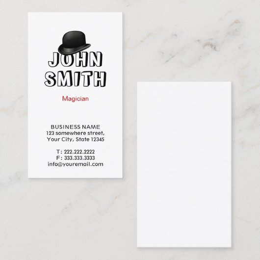 Cute Typography Magic Pet Professional Magic Visitekaartje (Voorkant / Achterkant)