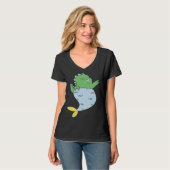 Cute Tyrannosaurus Merlady T-shirt (Voorkant volledig)