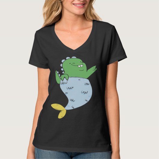 Cute Tyrannosaurus Merlady T-shirt (Voorkant)