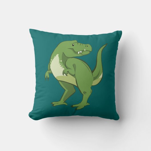 Cute Tyrannosaurus Rex Cartoon Kussen (Voorkant)