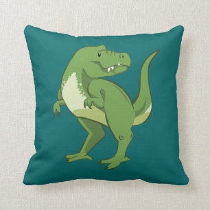 Cute Tyrannosaurus Rex Cartoon Kussen