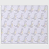 Cute Tyrannosaurus Rex Dinosaur Speelgoed Cadeaupapier (Vlak)