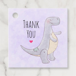 Cute Tyrannosaurus Rex Dinosaur Speelgoed Hartelij Bedankjes Labels