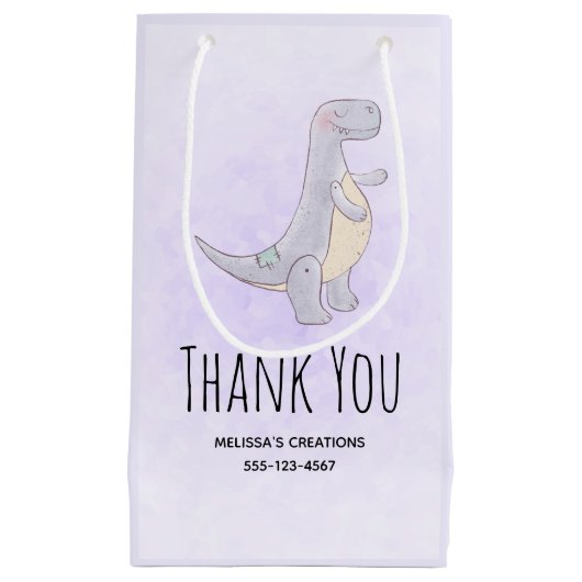 Cute Tyrannosaurus Rex Dinosaur Speelgoed Hartelij Klein Cadeauzakje (Voorkant)