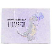 Cute Tyrannosaurus Rex Dinosaur Speelgoed met ball Groot Cadeauzakje (Voorkant)