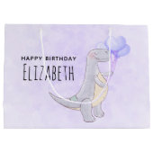 Cute Tyrannosaurus Rex Dinosaur Speelgoed met ball Groot Cadeauzakje (Achterkant)