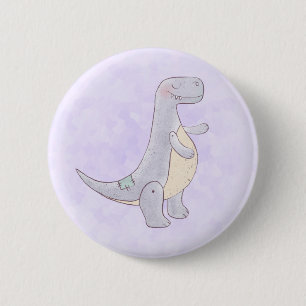 Cute Tyrannosaurus Rex Dinosaur Speelgoed Ronde Button 5,7 Cm