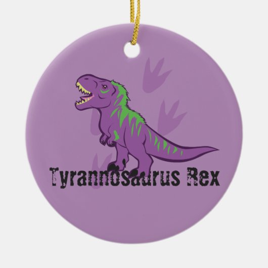 Cute Tyrannosaurus Rex Keramisch Ornament (Voorkant)