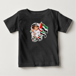 Cute UAE Vlag Voetbal Jongen Baby T-Shirt – Kids D