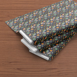 Cute UFO Buitenspace Rocket Patroon Stof