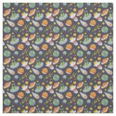 Cute UFO Outer Space Raket Patroon Stof (Swatch)