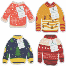 Cute Ugely Sweater Prettig Kerstmis Op Maat Gemaak Sticker