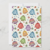 Cute Ugly Sweater Holiday Party Penguin Polar Bear Kaart (Achterkant)