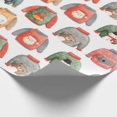 Cute Ugly Sweater Kerstfeestay Party Cadeaupapier (Hoek)