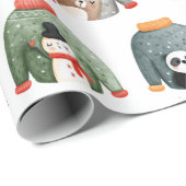 Cute Ugly Sweater Kerstfeestay Party Cadeaupapier (Rol Hoek)