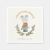 Cute Ugly Sweater Leaf Winter Reindeer Baby shower Servet (Voorkant)