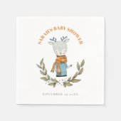 Cute Ugly Sweater Leaf Winter Reindeer Baby shower Servet (Voorkant)