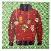 Cute Ugly Sweater Ornament Art Tile Tegeltje (Voorkant)