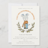 Cute Ugly Sweater Reindeer Vrijgezellenfeest Invit Bedankkaart (Voorkant)