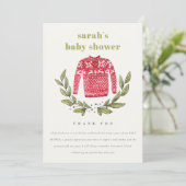 Cute Ugly Sweater Winter KerstBaby shower Bedankkaart (Staand voorkant)