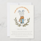 Cute Ugly Sweater Winter Reindeer Elke zondag Bedankkaart (Voorkant)