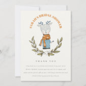 Cute Ugly Sweater Winter Reindeer Vrijgezellenfees Bedankkaart (Voorkant)