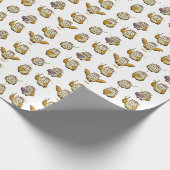 Cute Uil Afstudeercadeau Inpakpapier (Hoek)