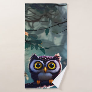 Cute Uil Bad Handdoek