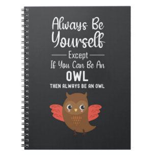 Cute Uil Cadeaus Dieren Vogels Natuur Grappige Car Notitieboek