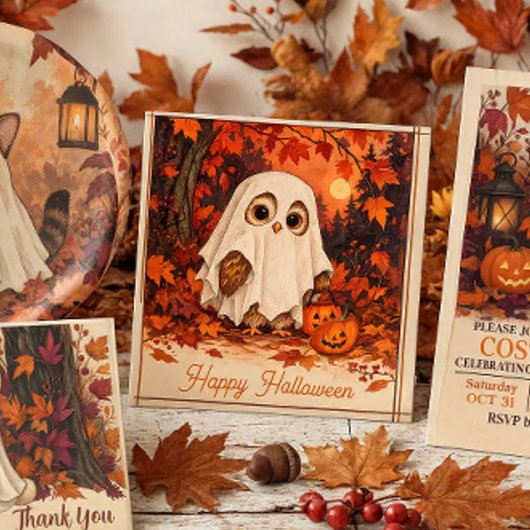 Cute Uil Geest Kostuum Halloween Feest Servetten