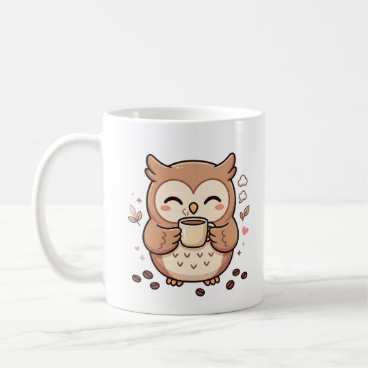 Cute Uil Koffiemok Kawaii Uil Design (Links)