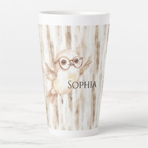 Cute Uil met Bril Latte Mok