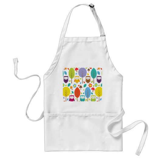 Cute Uil Standaard Schort (Voorkant)
