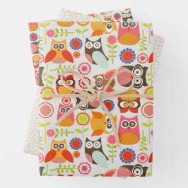 Cute Uil Verjaardagsuitnodiging Hoot Hooray Verjaa Inpakpapier Vel