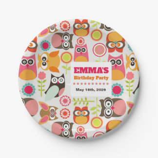 Cute Uil Verjaardagsuitnodiging Hoot Hooray Verjaa Papieren Bordje