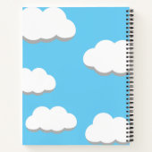 Cute Uil Vliegend met Hartballonnen Notitieboek (Achterkant)