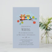 Cute UILEN Thema Trouwdag Blauw Oranje (Staand voorkant)