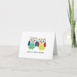 Cute Uilen, Trouw Trouwkaarten Bedankkaart