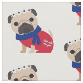 Cute UK Pugs Stof (Close Up)