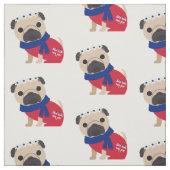 Cute UK Pugs Stof (Swatch)