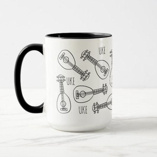 Cute Ukulele Mug Mok (Links)