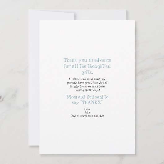 Cute Ultrasound Bedankt Baby Boy Viewpoint (Achterkant)