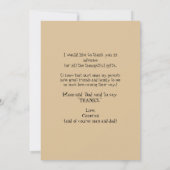 Cute Ultrasound Photo Boy Funny Hartelijk dank Bedankkaart (Achterkant)