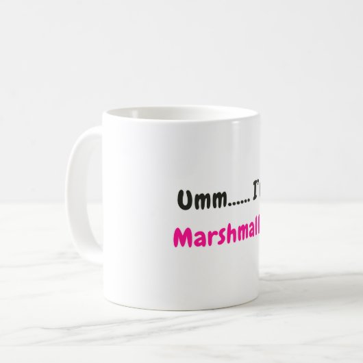 Cute “Umm... I'm a Marshmallow” Funny Quote Koffiemok (Voorkant links)
