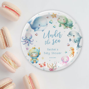 Cute Under the Sea Baby Borrel Papieren Bordje