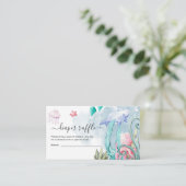 Cute Under the Sea Baby Shower Luierspel Enclosure Informatiekaartje (Staand voorkant)