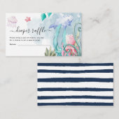 Cute Under the Sea Baby Shower Luierspel Enclosure Informatiekaartje (Voorkant / Achterkant)