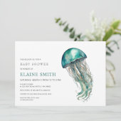cute Under the sea jellyfish baby shower Kaart (Staand voorkant)